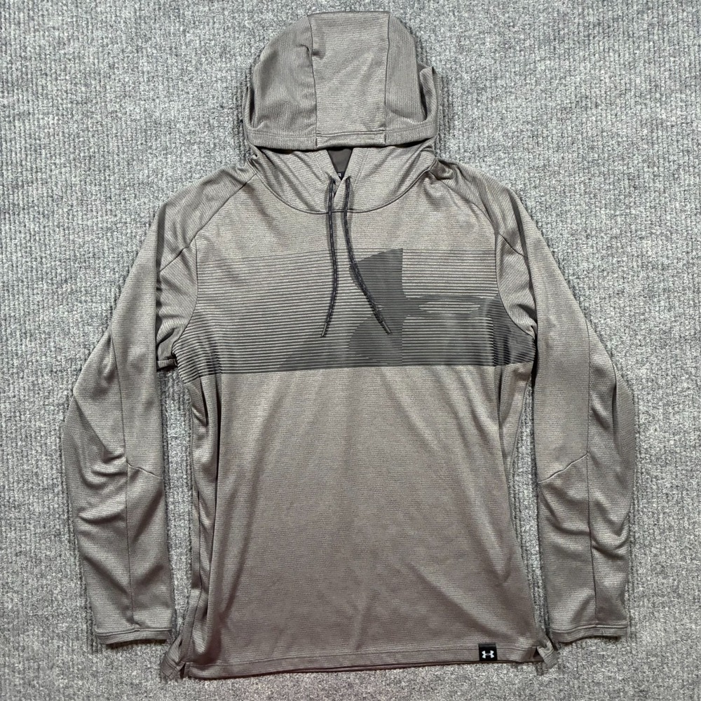 Under Armour Mens Hoodie Size XL Gray Fitted Pullover‎ Athletic Performance